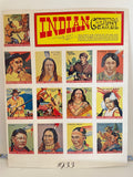 1933 Indian Chewing Gum Trading Cards (Full Sheet))