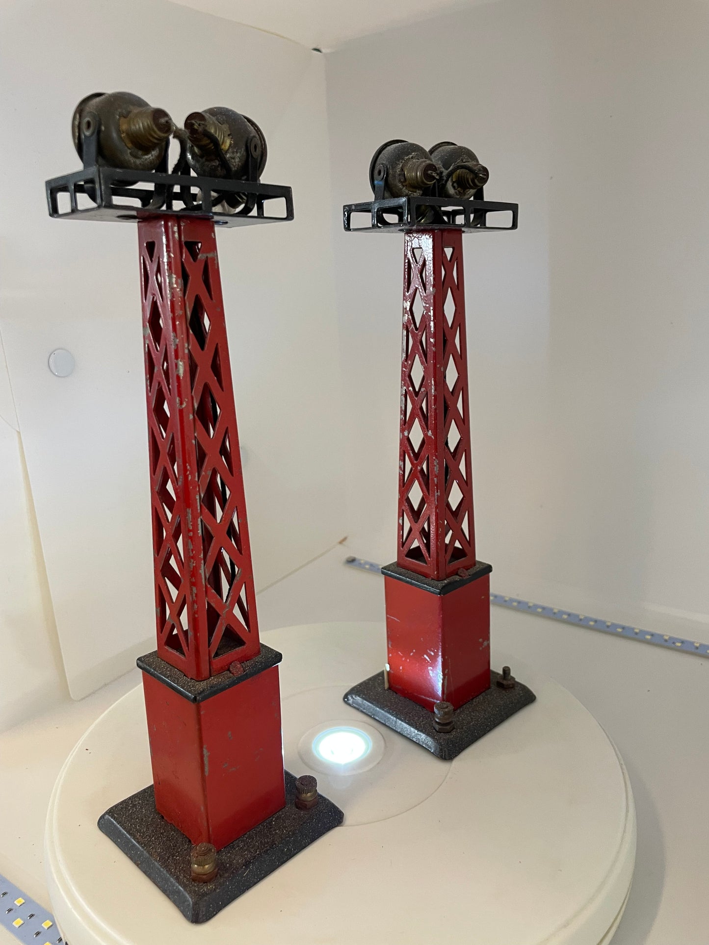 Tower Spotlights for model railroads ( Circa 1930's)