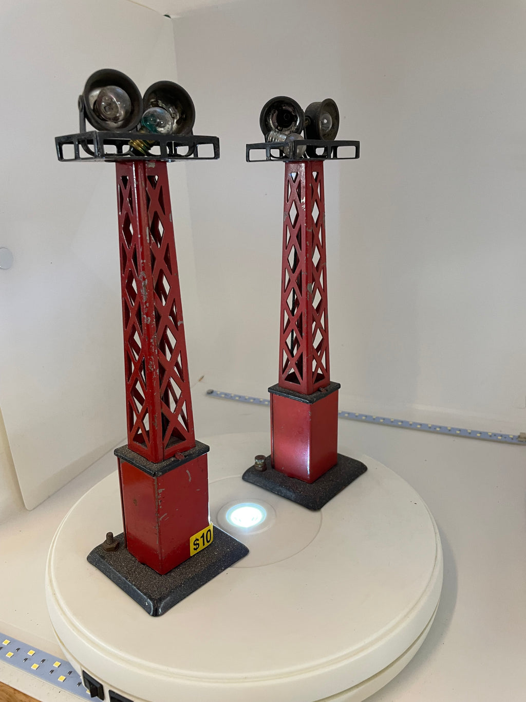 Tower Spotlights for model railroads ( Circa 1930's)
